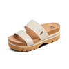 CJ3866 REEF WOMEN'S CUSHION VISTA HIGHER SLIDE - SIZE: WOMEN 8.5 - VINTAGE TAN New