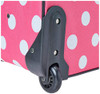 ROCKLAND POLKA SOFTSIDE UPRIGHT LUGGAGE SET EXPANDABLE LIGHTWEIGHT PINK DOTS