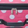 ROCKLAND POLKA SOFTSIDE UPRIGHT LUGGAGE SET EXPANDABLE LIGHTWEIGHT PINK DOTS