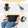 KINGCAMP COMPACT CAMPING CHAIR ULTRALIGHT HIGH FOLDING 265LBS KC2015 - BLACK