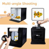 AMZDEAL PHOTO STUDIO PORTABLE LIGHT BOX ADJUSTABLE LIGHT TENT 3000K-6000K, BLACK