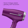 CONAIR WORLDWIDE FOLDING HANDLE HAIR DRYER CONCENTRATOR DIFFUSER 1875W - PURPLE