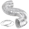 SIMPLE DELUXE 12" 25' DUCTING NON-INSULATED FLEX AIR ALUMINUM FOIL DUCT - SILVER