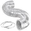 SIMPLE DELUXE 12" 25' DUCTING NON-INSULATED FLEX AIR ALUMINUM FOIL DUCT - SILVER