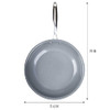 GOODFUL BY GOTHAM CERAMIC NONSTICK FRY PAN 11" GX00-P062 - GRAY/WHITE New