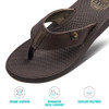REEF MEN'S PHANTOM NIAS BEACH FLIP FLOPS - SIZE: MEN 10 - BROWN/FOSSIL New