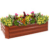 Sunnydaze 11.75" H Raised Metal Bed - Galvanized Raised Garden Bed Outdoor