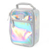 FULTON BAG CO UPRIGHT LUNCH BAG - WHITE HOLOGRAPHIC