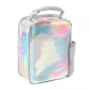 FULTON BAG CO UPRIGHT LUNCH BAG - WHITE HOLOGRAPHIC
