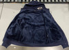 BLU ROCK WOMEN'S RELAXED FAUX SHEARLING FLASSIC TECH FULL ZIP HOODIE - S- NAVY New