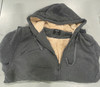 EURO JOY MEN'S SWEATER WITH FULL ZIP INLINED FUR - SIZE: MEN 2XL - CHARCOAL New