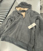 EURO JOY MEN'S SWEATER WITH FULL ZIP INLINED FUR - SIZE: MEN 2XL - CHARCOAL New