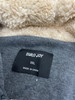 EURO JOY MEN'S SWEATER WITH FULL ZIP INLINED FUR - SIZE: MEN 2XL - CHARCOAL New