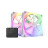 NZXT F140RGB 140MM RGB FANS TWIN + RGB LIGHTING CONTROLLER 2 PACK - WHITE