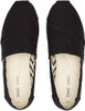 10018284 TOMS WOMEN'S ALPARGATA RECYCLED SLIP-ON WIDE W8 BLACK/WHITE New