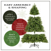NATIONAL TREE COMPANY 7.5 FT. PRE-LIT CHRISTMAS CRYSTAL PINE - SILVER METALLIC