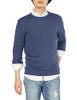 AMAZON ESSENTIALS MEN LONG SLEEVE CREWNECK 100% COTTON, SIZE 2XL - BLUE HEATHER New