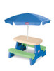 629945M Little Tikes Easy Store Jr. Picnic Table Umbrella Blue/Green New