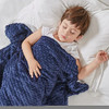 DEGREES COMFORT WEIGHTED BLANKET KIDS - 6 LB KIDS WEIGHTED THROW, COVER, NAVY