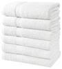 SIMPLY LOFTY 100% COTTON BATH TOWELS SET ULTRA SOFT RING SPUN 24"x46" - WHITE