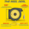 ReelWorks Extension Cord Reel Retractable 14AWG x 50' Foot 3C/SJTOW Glow Strip New