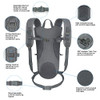 Unigear Tactical Hydration Packs Backpack 1050D with 3L Water Bladder