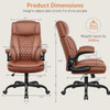 BESTGLORY EXECUTIVE LEATHER OFFICE CHAIR BIG AND TALL OFFICE CHAIR FOOTREST