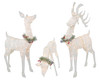 TOP TREASURES 3-PIECE LIGHTED DEER FAMILY GARLAND, 210 UL LIGHTS - WHITE