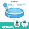 BESTWAY FAST SET 12' X 30" ROUND INFLATABLE RING POOL PUMP 57275 - BLUE