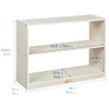 ECR4KIDS 2-SHELF MOBILE ISLAND STORAGE CABINET CLASSROOM FURNITURE WHITE WASH