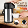 64 Oz Airpot Coffee Dispenser with Pump, Insulated Thermal Coffee Carafe