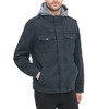 LEVI'S MEN'S WASHED COTTON HOODED MILITARY JACKET SIZE: MEN XL - NAVY