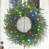 TOWPONICS 4 INCH NORFOLK PINE WREATH LIGHTS MODERN CHRISTMAS WREATH - GREEN