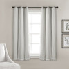 LUSH DECOR SHEER GROMMET CURTAINS INSULATED BLACKOUT LINING WINDOW CURTAIN- GRAY New
