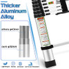 RIKADE ALUMINUM TELESCOPING LADDER WITH NON-SLIP FEET 330LB CAPACITY - ALUMINUM