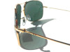 RAY BAN METAL AVIATOR SUNGLASSES 64-13-125MM - GOLD/GREEN