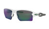 OAKLEY MEN'S OO9188 FLAK 2.0 XL SUNGLASSES POLISHED WHITE/PRIZM JADE