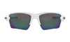 OAKLEY MEN'S OO9188 FLAK 2.0 XL SUNGLASSES POLISHED WHITE/PRIZM JADE