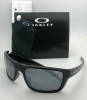 OAKLEY DROP POINT SUNGLASSES POLISHED BLACK FRAME BLACK IRIDIUM LENSES 61-18-132