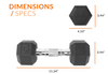 GENERIC 15LBS DUMBELL PAIR - BLACK