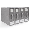 DELLAN BED SHEET ORGANIZER, ELAN CLOSET ORGANIZERS AND STORAGE (4 PACK) - GRAY