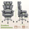 BESTFAIR OFFICE DESK CHAIR BIG AND TALL EXECUTIVE OFFICE CHAIR WITH FOOTREST
