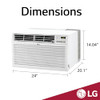 LG 11,500 BTU 11,800 BTU HEAT 230V THRU WALL AC W/REMOTE LT1233HNR - WHITE