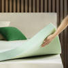 ZINUS 4 INCH GREEN TEA MEMORY FOAM MATTRESS TOPPER KING - GREEN New
