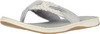 SPERRY WOMENS PARROTFISHFLIP-FLOP - SIZE: WOMEN 8 - GRAY/SILVER