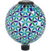 Sunnydaze 10" Solar Gazing Ball for Garden Glass Outdoor Gazing Globe - Mosaic