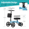 ELENKER ADJUSTABLE STEERABLE MEDICAL KNEE WALKER 10" WHEELS YF-9005E - BLUE