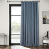 HPD Half Price Drapes Faux Linen Curtains Living Room 1 Panel - Reverie Blue