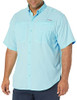 COLUMBIA MEN’S PFG TAMIAMI II SHORT SLEEVE SHIRT - MEDIUM - GULF STREAM New