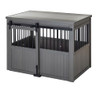 NEW AGE PET ECOFLEX HOMESTEAD SLIDING BARN DOOR FURNITURE STYLE DOG CRATE GRAY